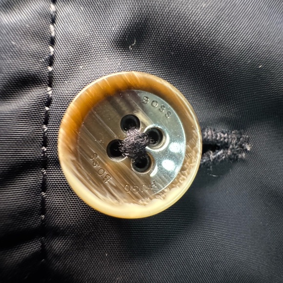 Hugo Boss Men’s Dark Blue Hooded Designer Jacket 46R - Picture 13 of 16